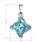 Přívěsek bižuterie se Swarovski krystaly modrá hvězdička 54034.3 aqua