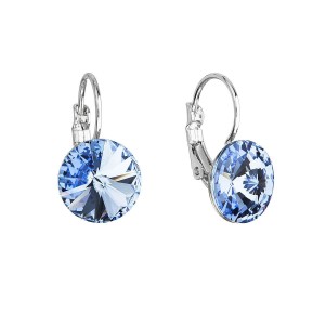 Náušnice bižuterie se Swarovski krystaly modré kulaté 51002.3 sapphire