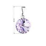 Přívěsek bižuterie se Swarovski krystaly fialový kulatý 54001.3 violet