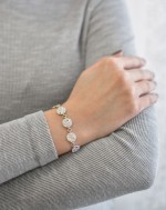 Stříbrný náramek se Swarovski krystaly ab efekt 33048.2