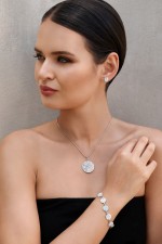 Stříbrný náramek se Swarovski krystaly ab efekt 33048.2