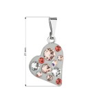 Přívěsek bižuterie se Swarovski krystaly oranžové srdce 54027.5 grey peach