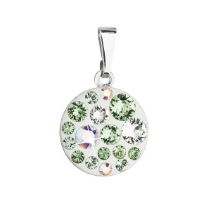 Přívěsek bižuterie se Swarovski krystaly zelený kulatý 54023.3 peridot