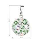 Přívěsek bižuterie se Swarovski krystaly zelený kulatý 54023.3 peridot