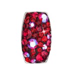 Stříbrný přívěsek s krystaly Swarovski červený obdélník 34194.3 cherry