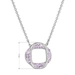 Stříbrný náhrdelník s krystaly Swarovski fialový 32016.3 violet