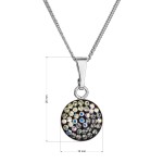 Stříbrný náhrdelník se Swarovski krystaly kulatý měsíční 32086.3 moonlight