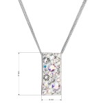 Stříbrný náhrdelník se Swarovski krystaly obdélník 32074.2 ab efekt